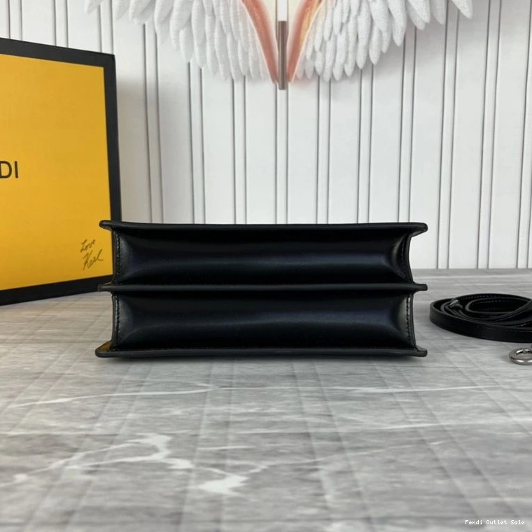 Affordable Cut Bag Peekaboo Mini Calf Black Fendi In Leather 0730
